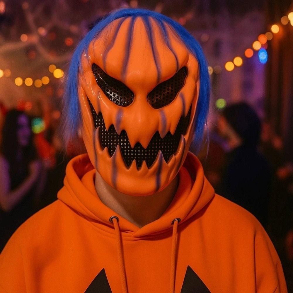 Creativity Halloween Cosplay Mask Realistic Pumpkin Full Face Mask  Carnival Party