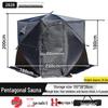 Pentagonal Winter Outdoor Sauna Tent: Portable Steam & Sweat Box for Ice Fishing and Medicinal Bath.