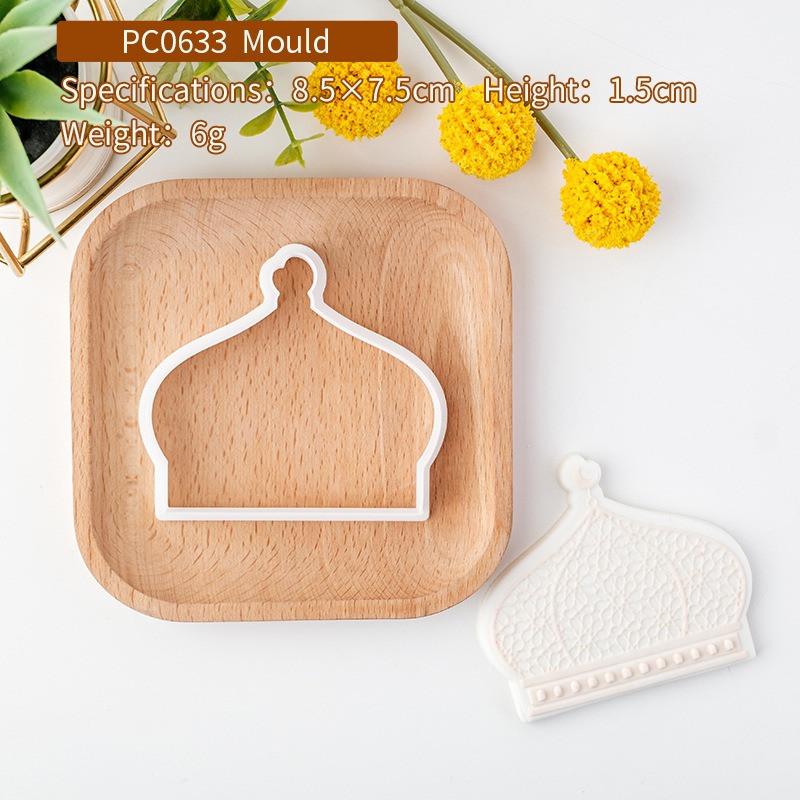 Islamic Ramadan Acrylic Fondant Embossing Stamp Press Eid Mubarak Cookie Cutters Party Pastry Biscuit Baking Decoration Supplies