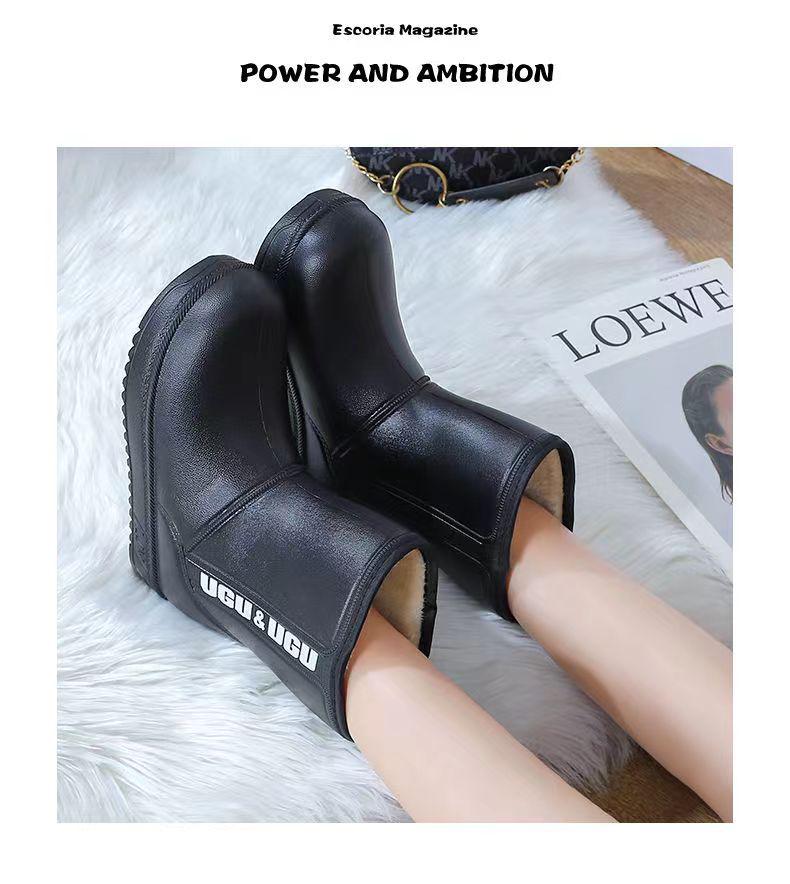 Ultra-Light Women's Waterproof Winter Fleece-Lined EVA Boots for Cold Storage, Livestock, Car Washing, and Snow - Warm, Thick, and Cold-Proof.