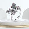 Original   CopperSparkling Butterfly Ring with Zirconia For Women Girls Jewelry Birthday Anniversary Gifts