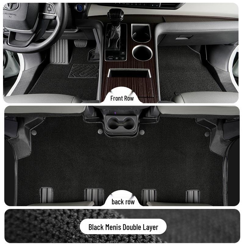 Toyota Sienna TPE Floor Mats for 7-Seater Models (2021-2025), Front Two Rows, Full Coverage.