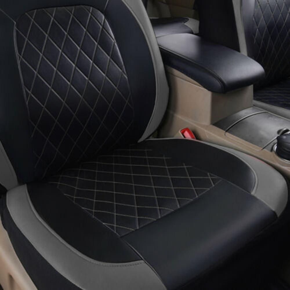 9 Pieces Car Seat Covers Universal PU Leather Seat Protector Full Set Automobile Interior Accessories for Car SUV