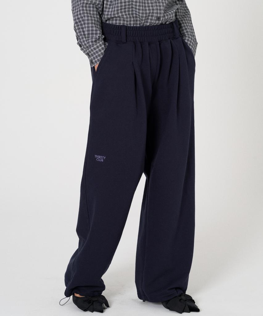 Tteolseutikeulleob Comfy 2Way Overfit Sweat Pants - Navy