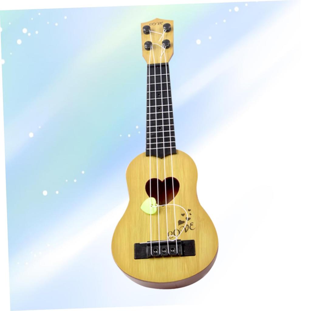 SEWACC Ukulele Plastic Mini Ukulele Mini Guitar for Children Acoustic Guitar 4 String Guitar Beginner Guitar Children Musical Instrument Play Easy To