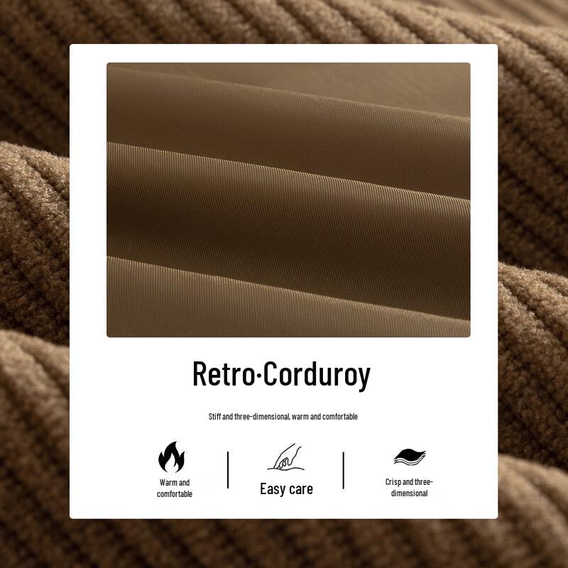 Hodo Men's Vintage Corduroy Workwear Jacket