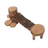 Wooden Hamster Platform Toy Multifunctional Wood Chinchilla Activity Playground Stand Ladder for Playing Climbing Chewing