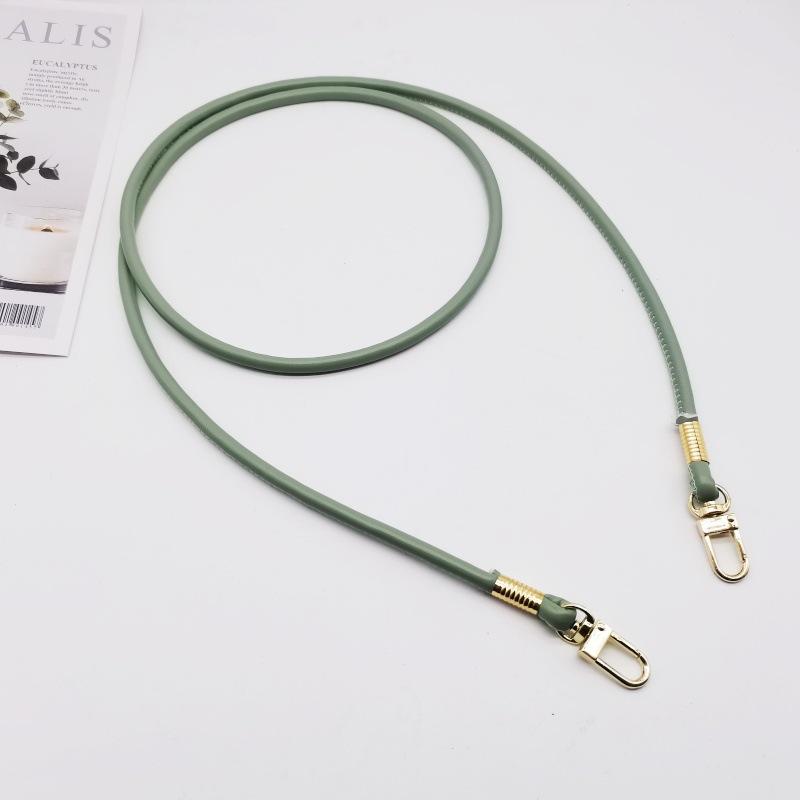 Simple and Versatile PU Square Buckle Round Leather Rope Replaceable Bag with One-shoulder Diagonal Mobile Phone Lanyard Bag Accessories