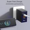 120W Multi-Port Travel Charger with PD Compatibility and Global Plug Options (EU, US, UK, AU)