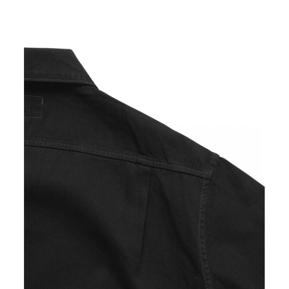 ThiSiSneverthat Precided Denim Zip S S Shirt Black