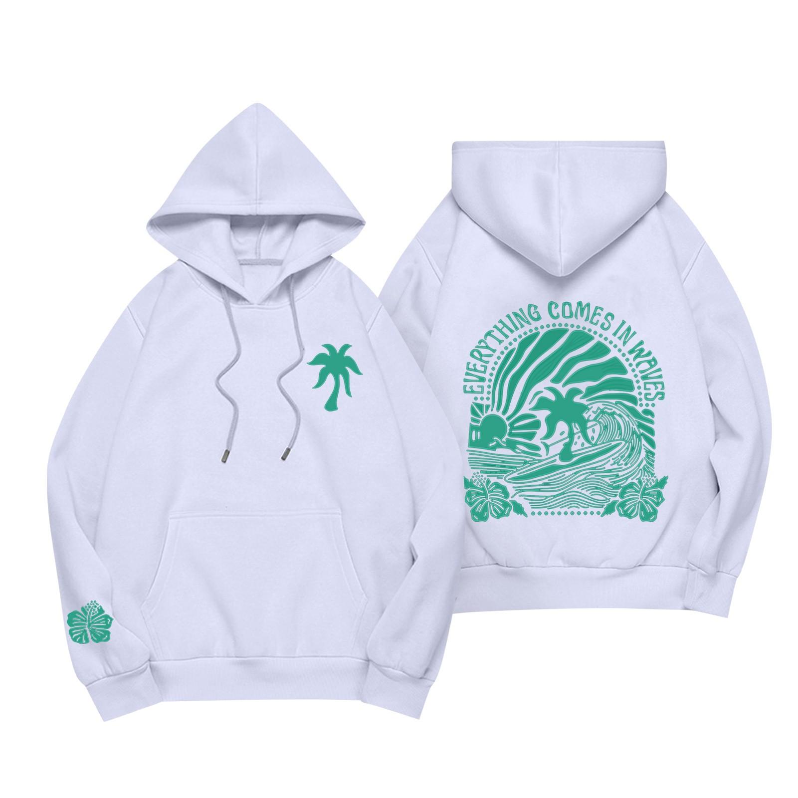 Спортивный костюм с капюшоном, унисекс, одежда для бега, пуловер с длинными рукавами, толстовка с капюшоном S белый