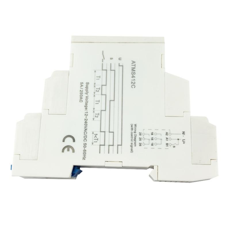 Multifunctional Time Delay Relaying Multifunctions DIN Rail Mount Wide Voltages Designs 24V 220V for Industrial Control