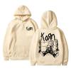 Rock Band Korn Graphic Hoodie Unisex Oversized Streetwear Man Vintage Hoodies Unisex Fleece Cotton Sweatshirt Branded Unisexs Clothing