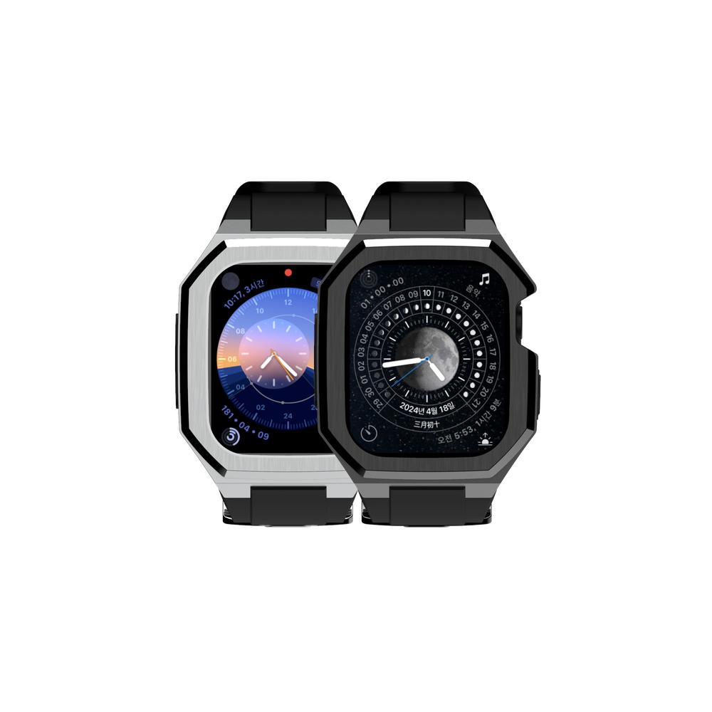 Haendihaendeu Handy Watch X Apple Watch Stainless Steel Full Cover Case Metal Strap For Apple Watch Ultra 46Mm