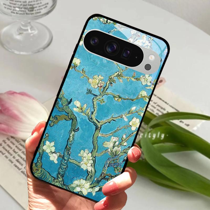 For Google Pixel 9 Pro XL Case Pixel9 Cute Animal Tempered Glass Phone Cover For GOOGLE PIXEL 9A Glass Protective Fundas Cases