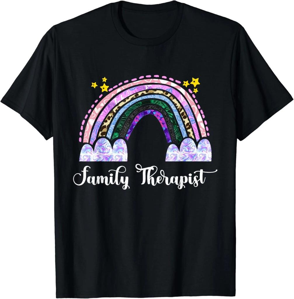 Familientherapeut Rainbow Ehe Familientherapie Idee Geschenk Unisex T-Shirt