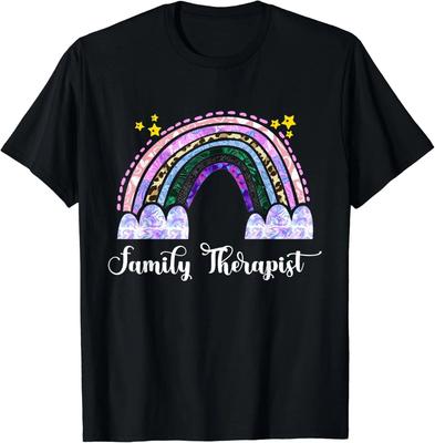 Familientherapeut Rainbow Ehe Familientherapie Idee Geschenk Unisex T-Shirt