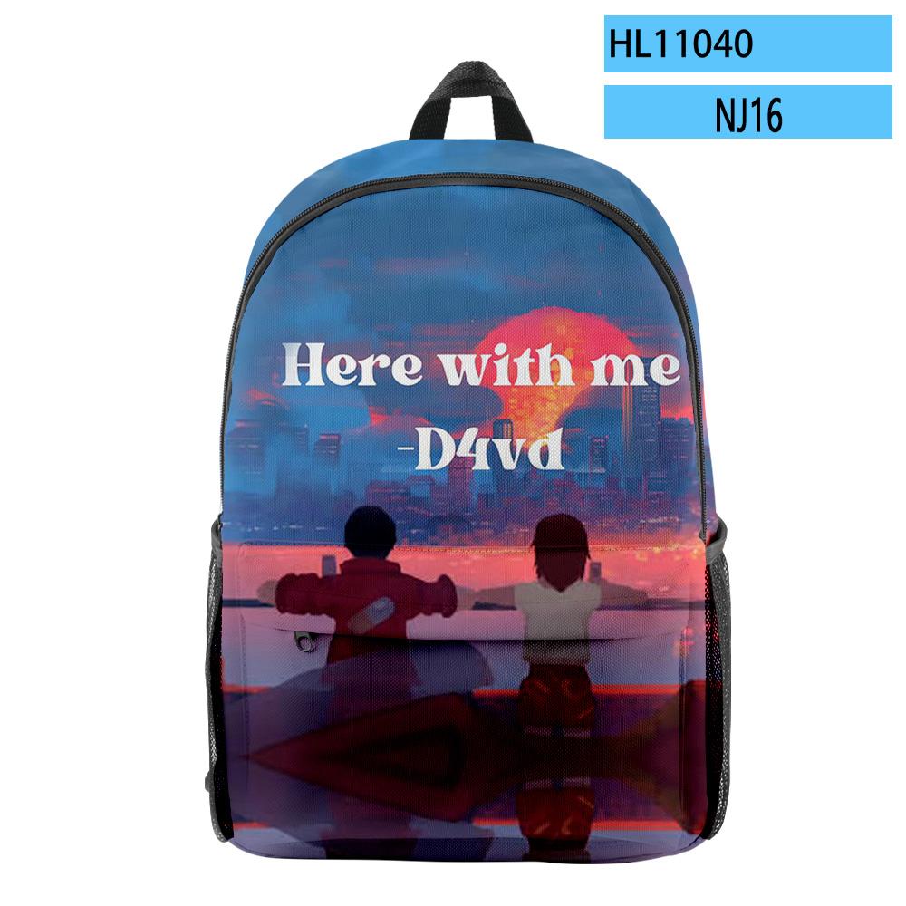 Sac à dos/Sac d'école Classique Nouveauté Cool D4vd Chanteur Pupille Sac à dos Cahier Sacs à dos Impression 3D Oxford Imperméable Sacs à dos de Voyage pour Garçons/Filles