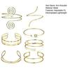 7 Stück/Set Böhmischer Stil Offenes Design Armreifen Metall Armbänder Verstellbar Stapelbar Arm Galvanisiert