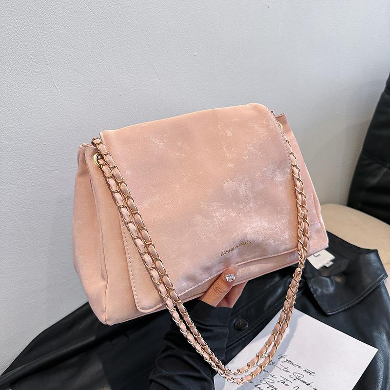 

Large Capacity Bag Women s Spring 2024 New Fashion Simple Solid Color Commuter Tote Bag Korean Trend Crossbody Bag рожевий
