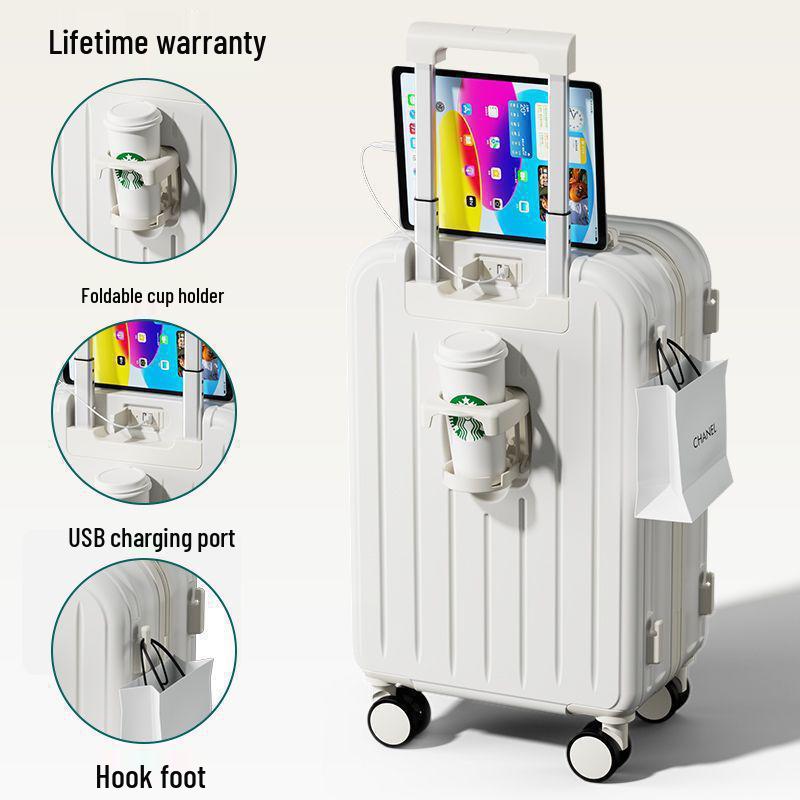 Stylish & Durable Lightweight Trolley Suitcase with Combination Lock for Students, Men, and Women