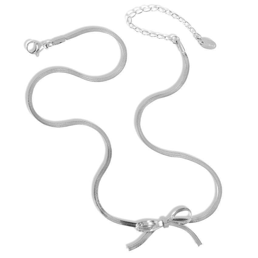 

Vintage Bow Does Not Fade In Summer Titanium Steel Gold Premium Necklace 18K