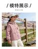 Girls' long sleeved jacket new spring mid to large children's hooded teddy bear top jacket