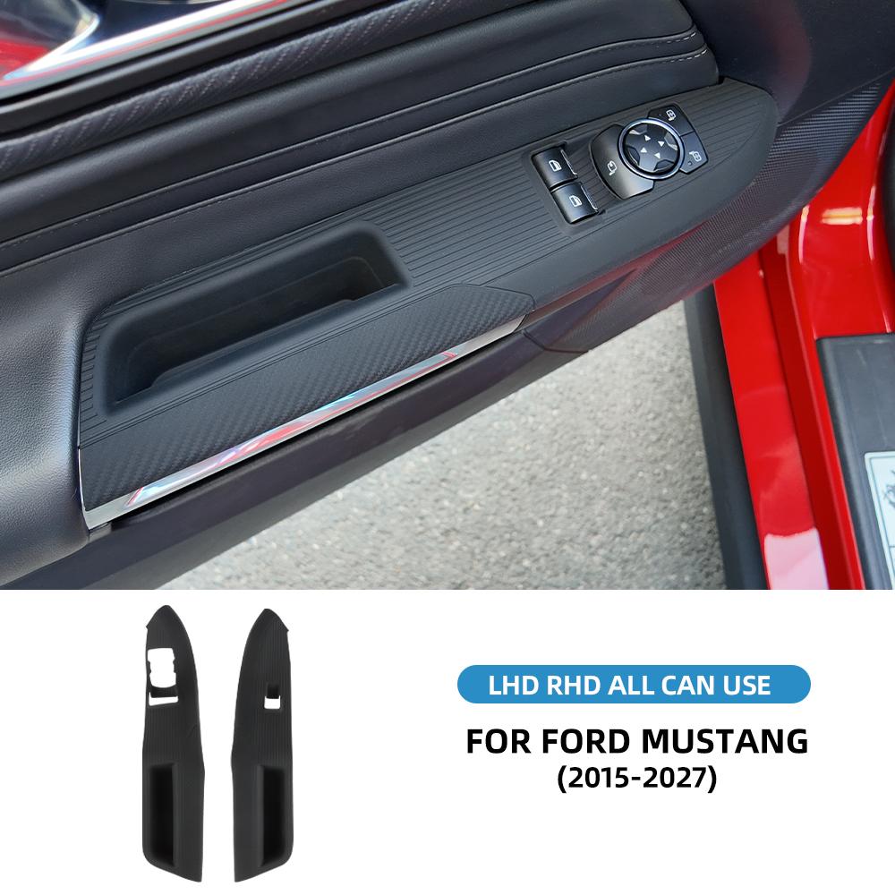 For Ford Mustang GT Dark Horse EcoBoost 2015-2025 2025 2025 2025 2025 2026 2027 LHD Car Door Button Panels Silicone Decor Cover