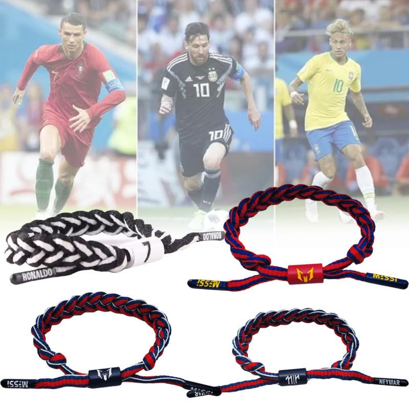 Bracelet Adjustable Fabric Messi Ronaldo Neymar Wristbands Superstar Soccer