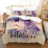 KinnPorsche Mileapo Bettwäsche-Set für Jungen und Mädchen, Twin Queen Size, Bettbezug, Kissenbezug, Bett, Kinder, Erwachsene, Mode, Heimtextilien
