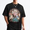Singer D-Dolly Parton T Shirts Washed Cotton Harajuku T-Shirts Retro Men Women Streetwear Graphic Printed Tee Shirt