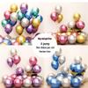 Romantic Metallic Balloons Set for Weddings, Bedrooms, and Birthdays