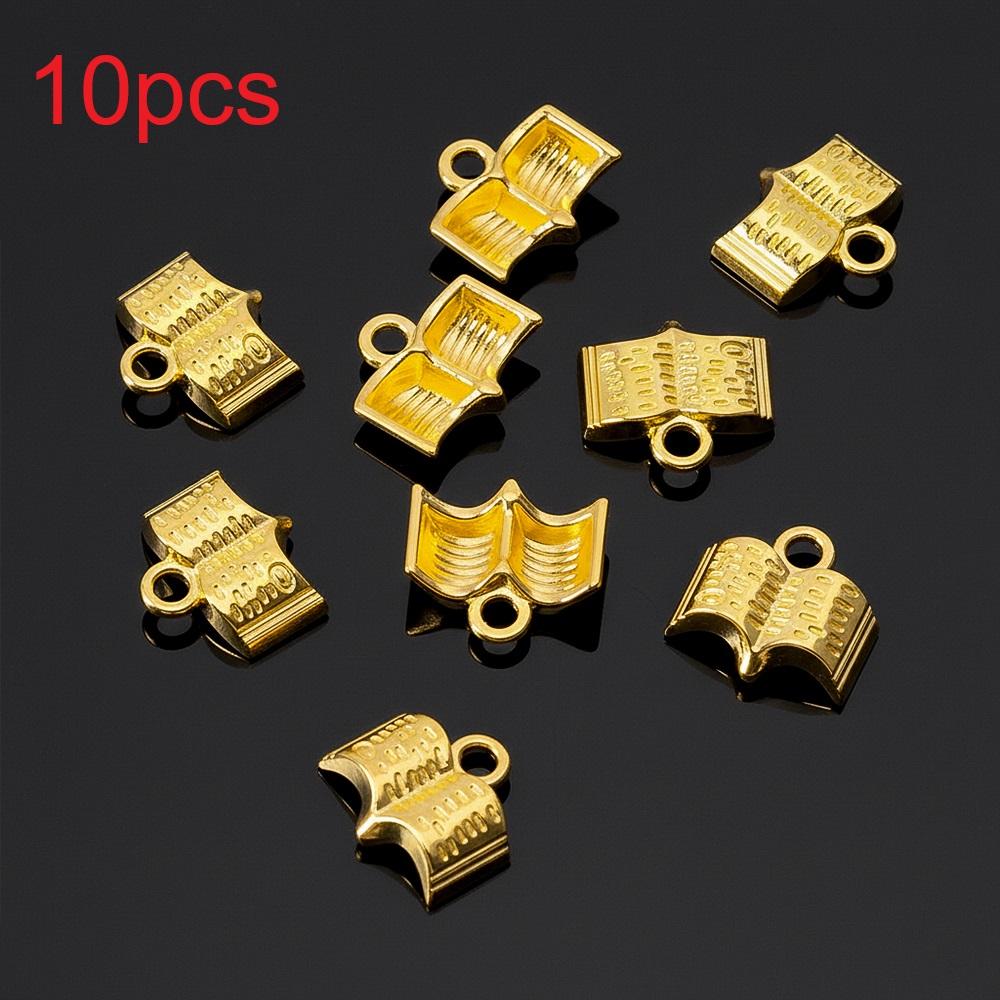 

10/20/100pcs Charms Open Holy Bible Book 11x12mm Student Stationery Pendants Antique Jewelry Making DIY Handmade Craft Ornaments