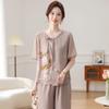 Elegant Chinese Style Mother's Summer Two-Piece Set