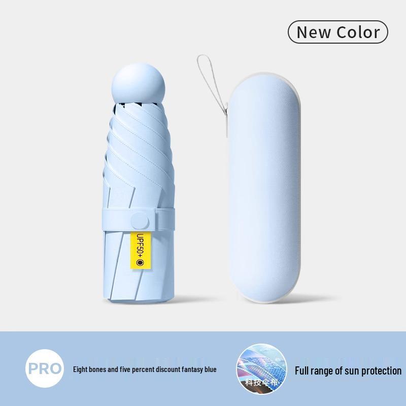 Mini Five-Fold UV Protection Sunscreen Umbrella: Portable and Dual-Use for Sun and Rain, Women's Sunshade Umbrella