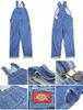 Dickies Duck Hickory Denim Size Stonewashed Blue Men's Overalls, 34, [8396] [Used]