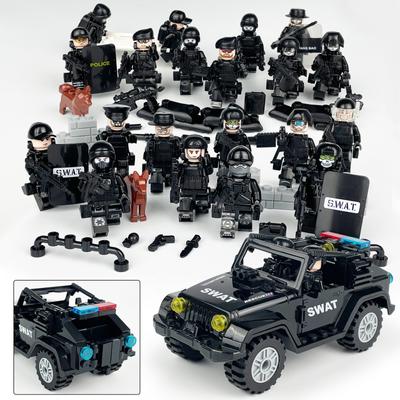 L-3 Black Jeep Small Pellet Building Block Weapon Pack SWAT Doll Children's Building Block Toy