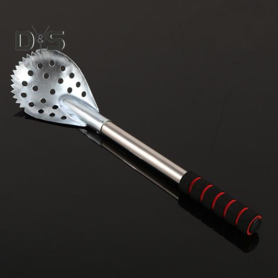 17,3-tommers isfiskeskimmer-øse i rustfritt stål isfiskeutstyr Hull-øse for enkel fjerning av snø og is