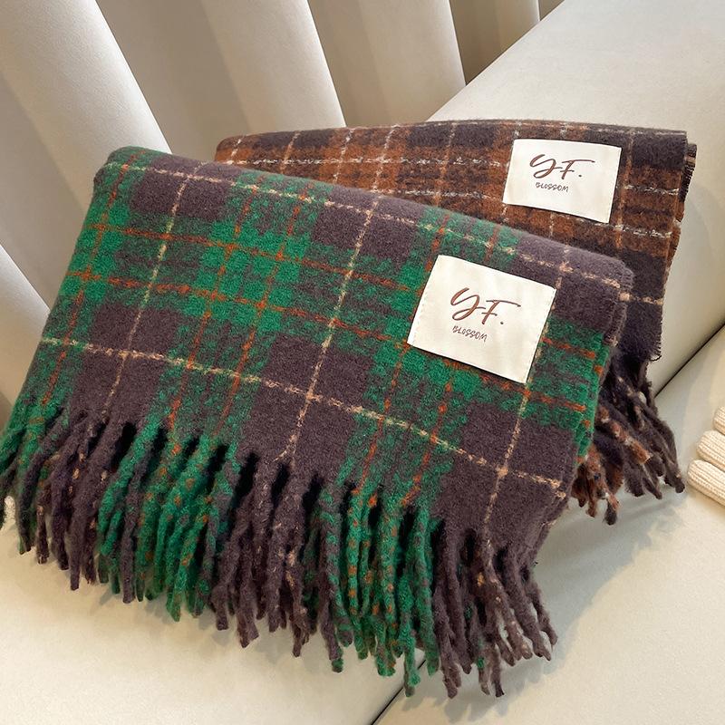 Elegant Cashmere Neck Scarves Women Winter Warm Shawls Wraps Long Kerchief Pashmina Shawl Scarf 65x200cm