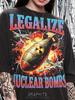 Legalize Nuclear Bombs Vintage Meme Comfort Colors® T-Shirt, Retro Militär Bomber Grafikshirt 90er Edgy Dunkler Humor Streetwear T-Shirts,