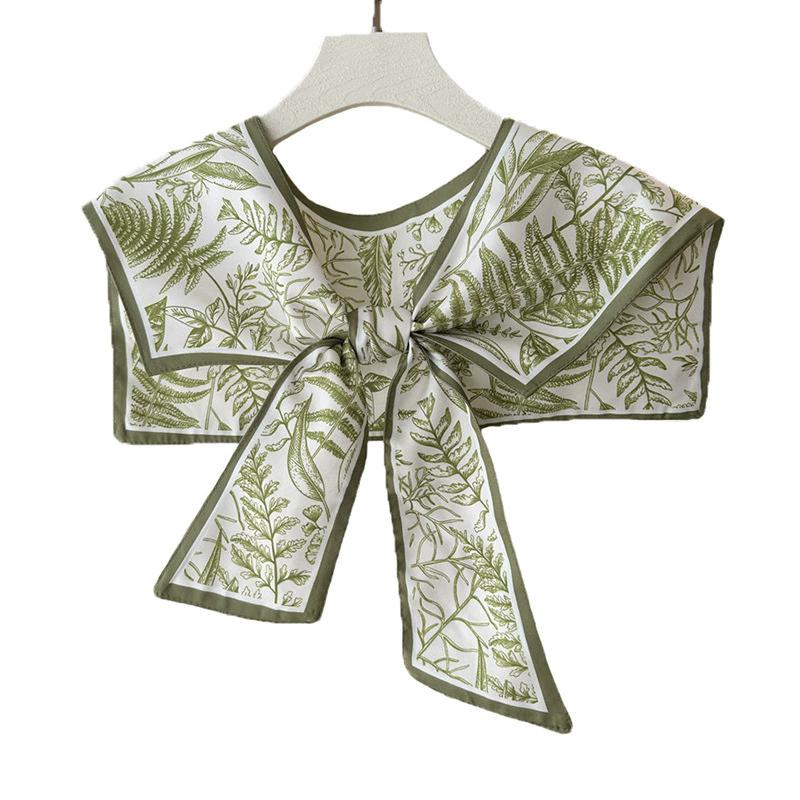 Perfect Match New Women Printed Shawl Fake Collar Detachable Big Lapel False Collar Shirt Kragen Sahte Yaka Kraagje For Clothing Accessories
