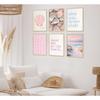 Pink Beach Preppy Wall art Coastal Granddaughter Aesthetic Room Painting Picture Wall Decor Shells Oyster Poster Print Artwork for Girls Room Girls
