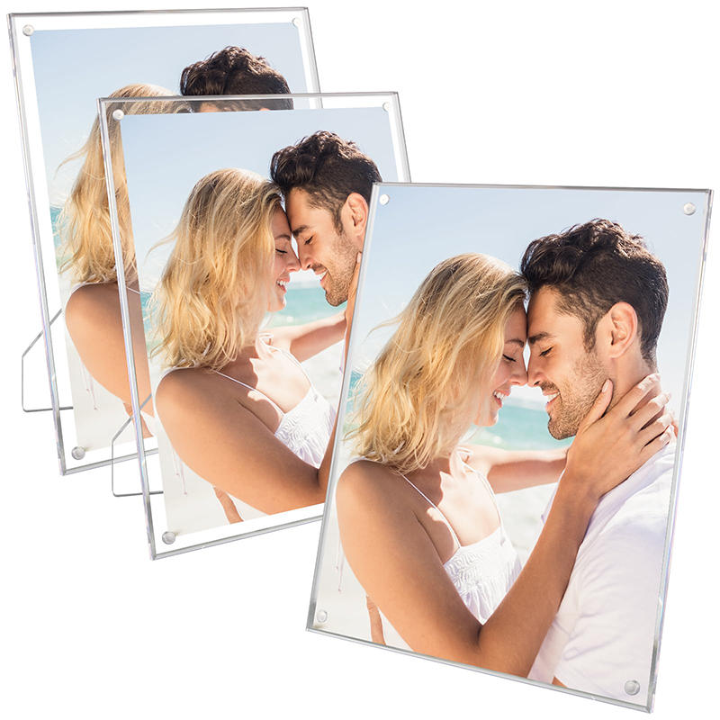 Akryl Fotoramme Fotoramme Utstilling Bilderamme Magnetisk Brakett Fotoramme Stativ