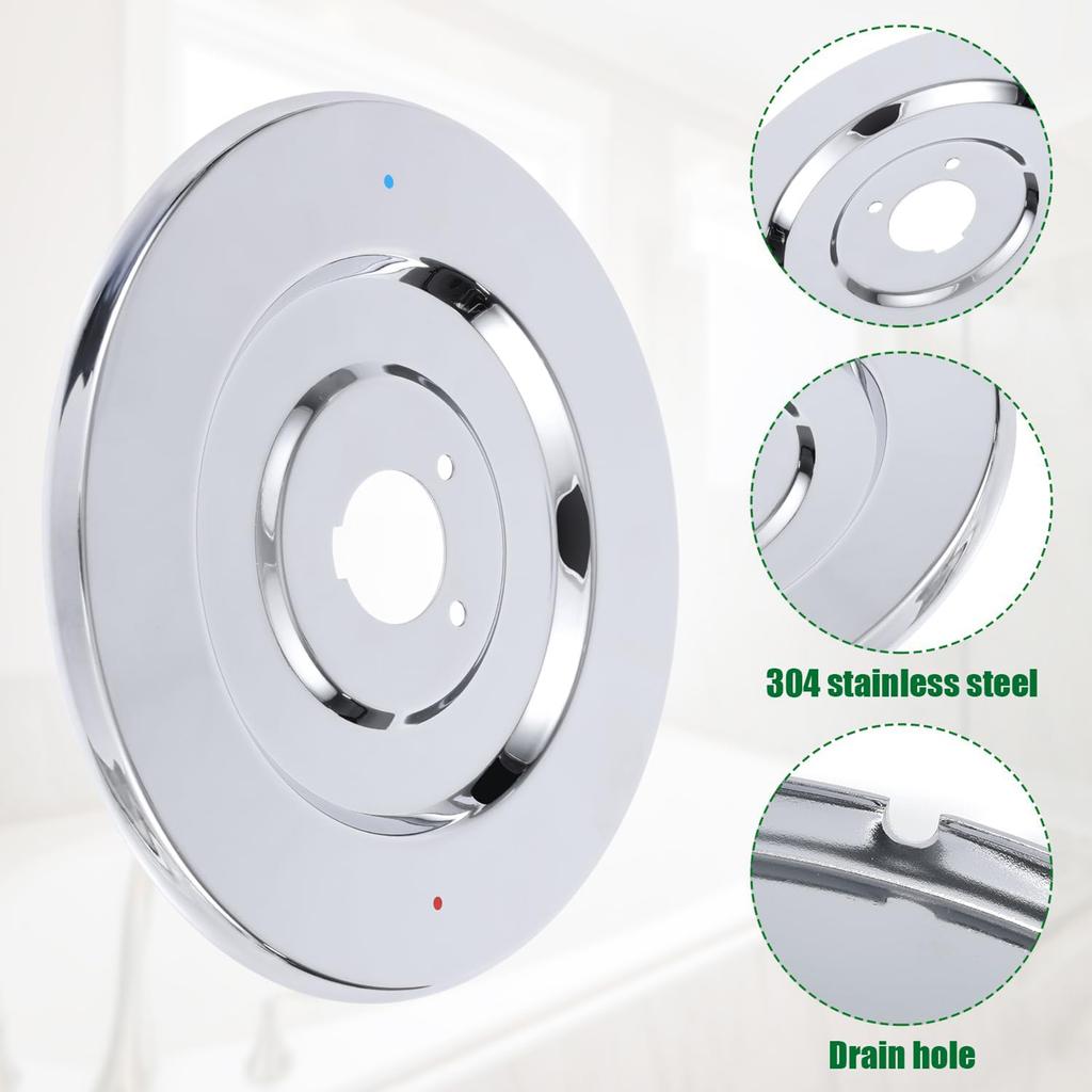 Sturdy Stainless Steel Shower Handle Cover Plate for Handle Tub Faucets Accessory With Chateau Replacement Parts