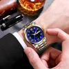 Dijie Watch Men'S Fashion Trend Diamond-Encrusted Simple Steel Belt Business Domineering Luminous Men'S Watch