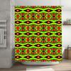 Kaleidoscope Shower Curtain Decorative Bath Mat Green Red Yellow Pattern Wall Hangings For Home Decoration Size 180X245Cm