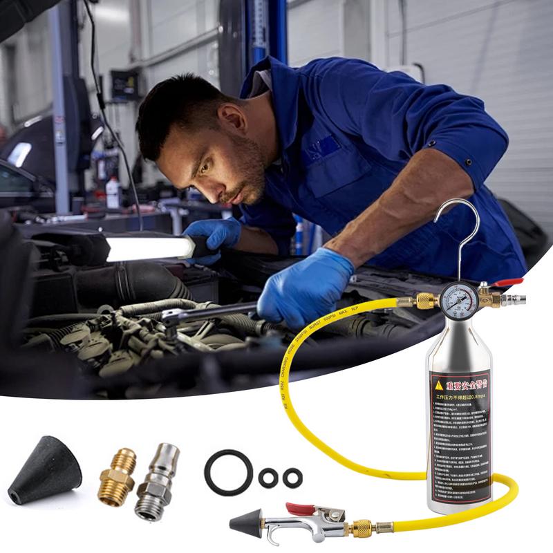 Air Conditioner System Flush Kit Car Air Conditioner System Flushing Set High Performance Automotive AC Pipe Cleaner Tool With