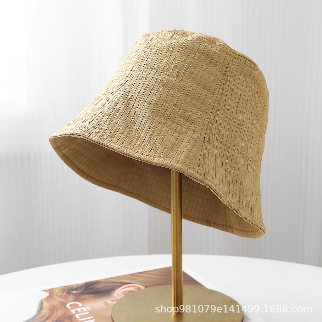 European and American twill light bucket hat women's versatile spring and summer sunshade sunscreen hat retro basin hat tide