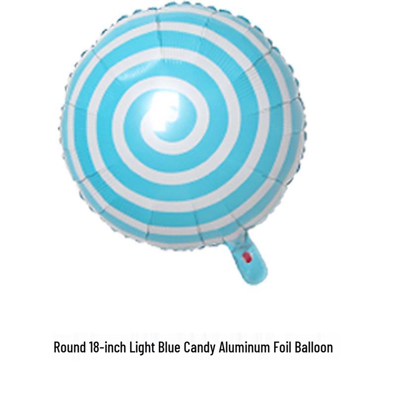 18" Aluminum Foil Pinwheel Candy Lollipop Balloon - Birthday & Christmas Party Decoration