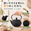 Cast iron kettle 300ml direct flame compatible tea strainer teapot set home use guests gifts